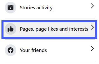 Removing Liked Pages and Posts Facebook Activity Log