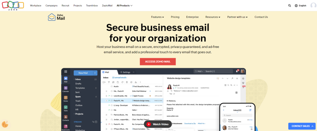 Zoho: Secure Collaboration and Cloud Storage Redefined